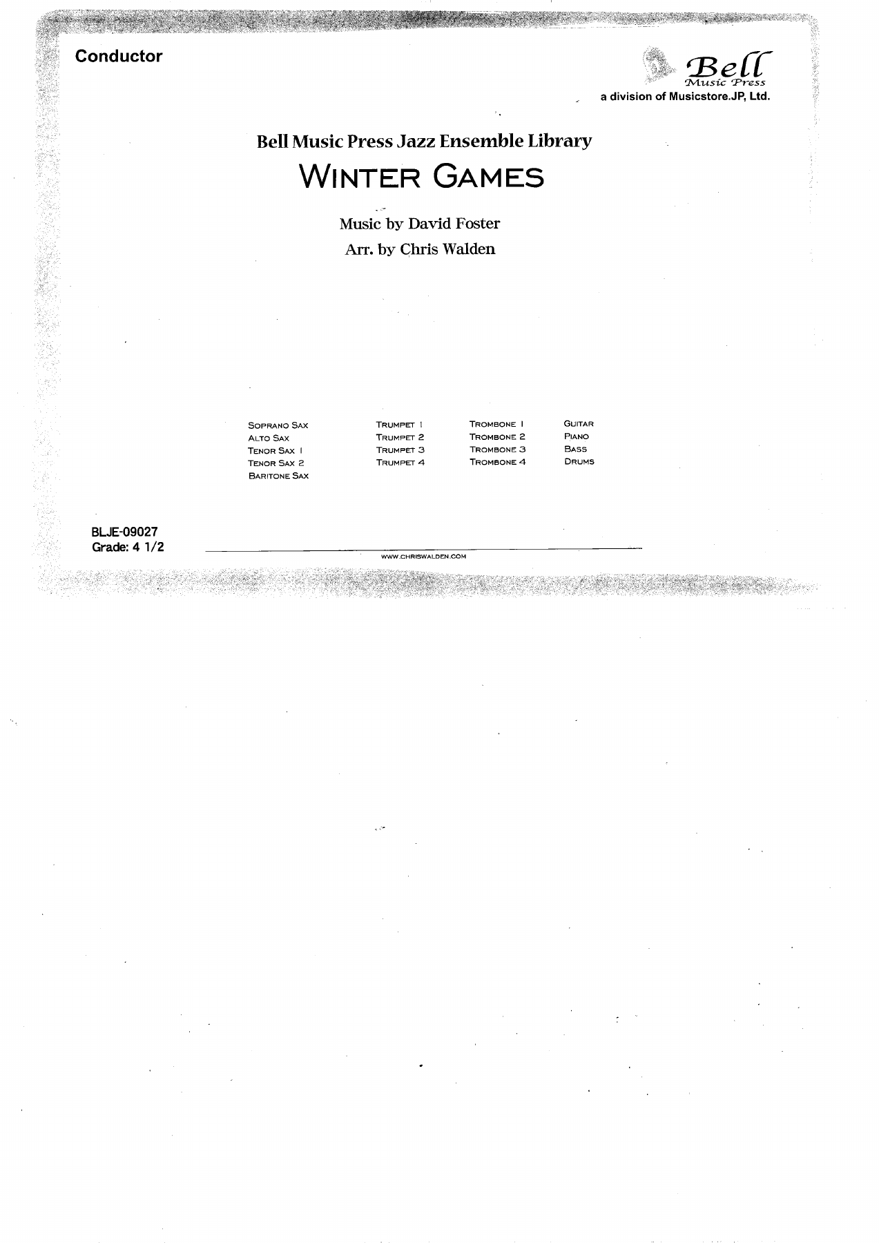 Winter Games — sheet music preview