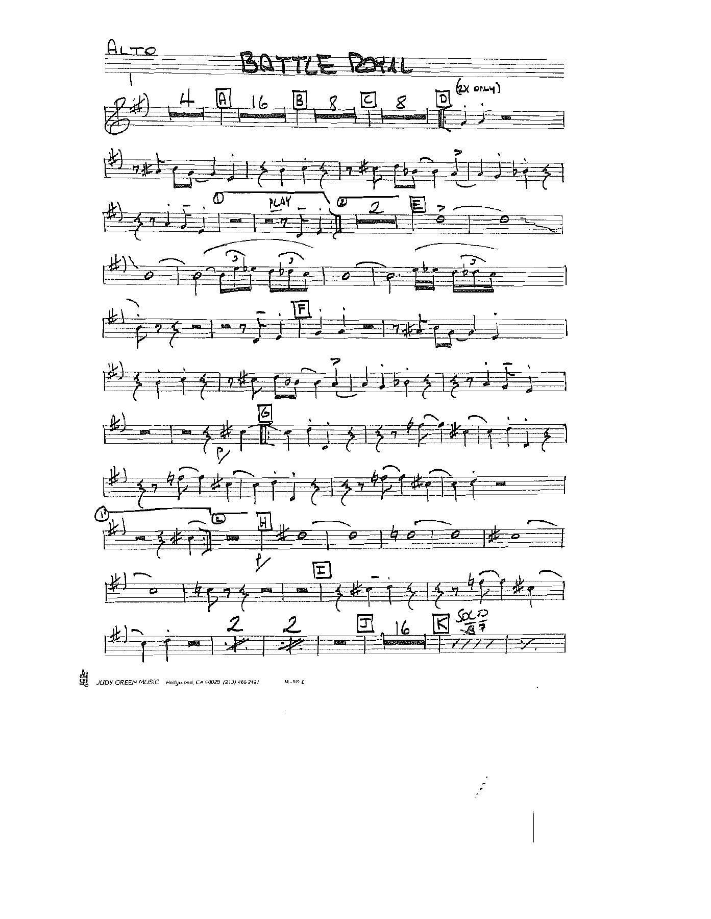 Battle Royal — sheet music preview