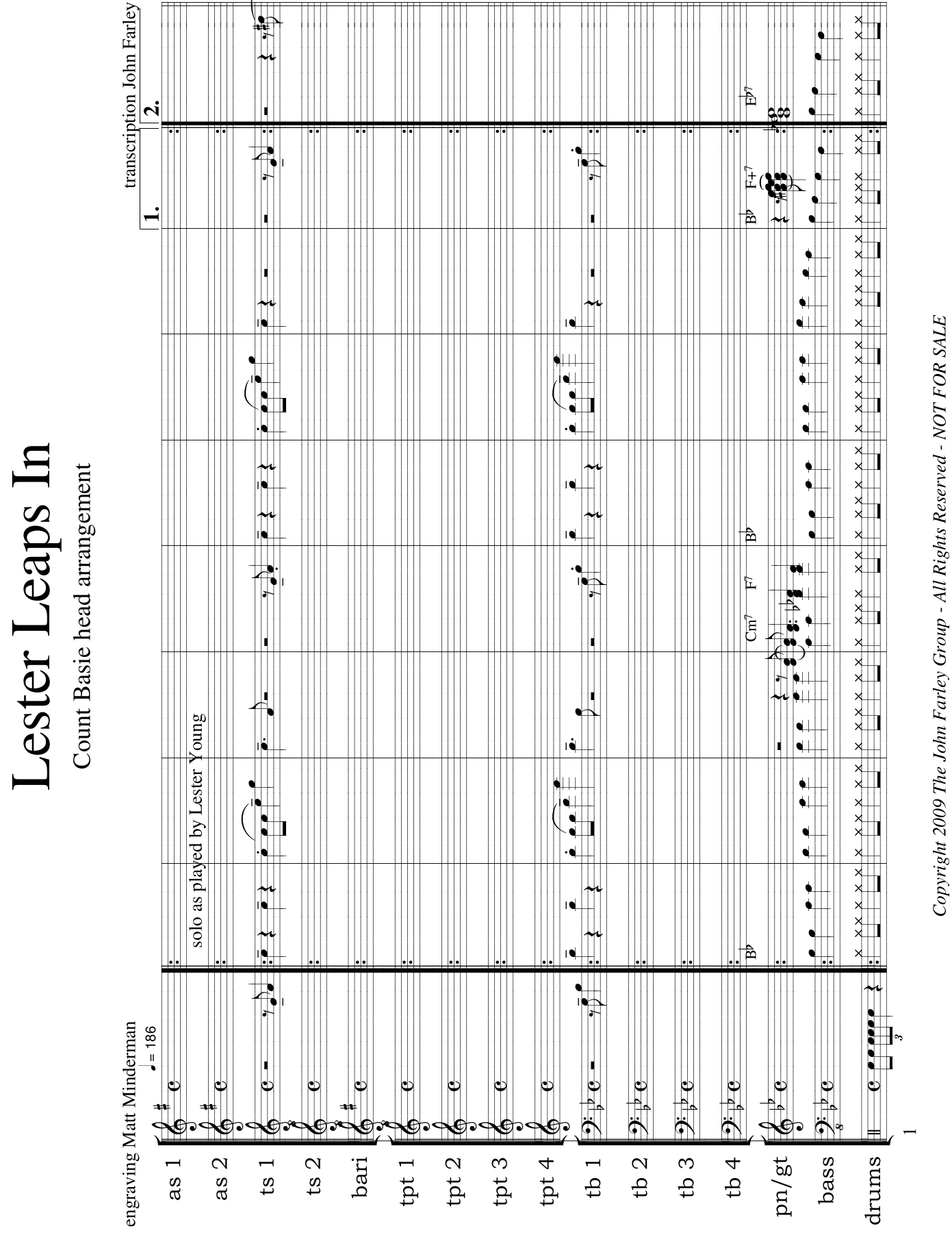 Lester Leaps In (J.Farley) C.Basie MP3 — sheet music preview