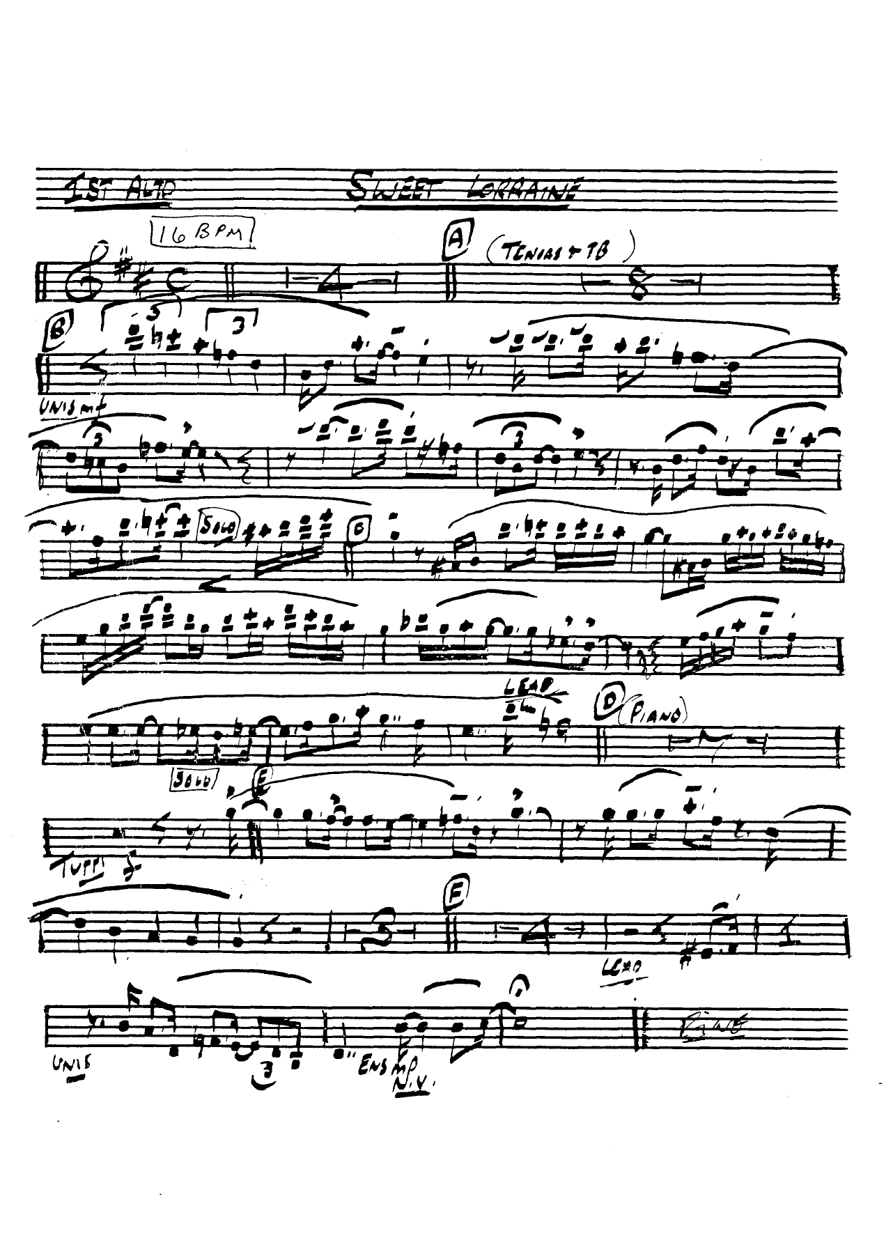 Sweet Lorraine (J.Farley) C.Basie — sheet music preview