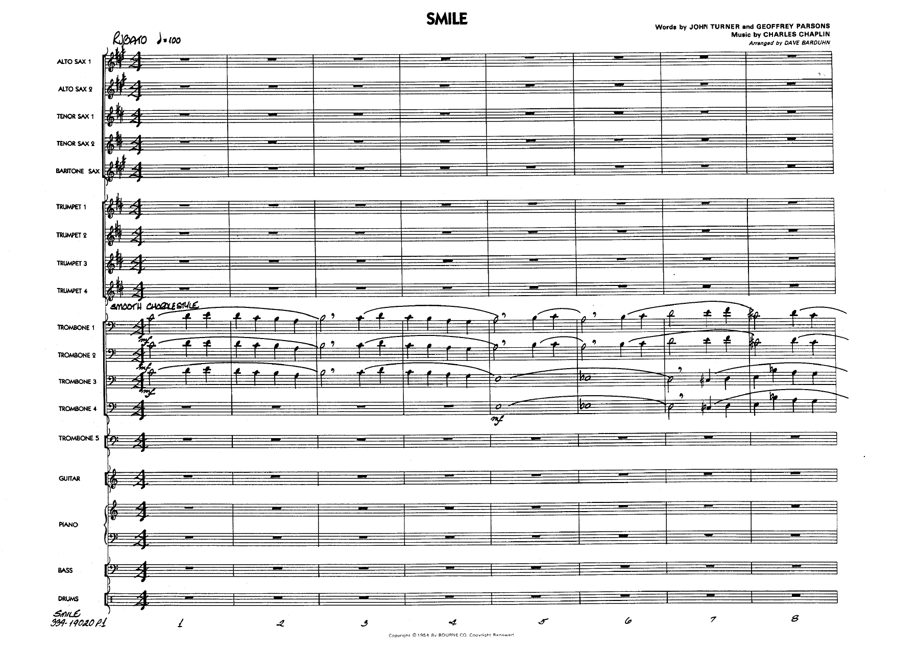 Smile — sheet music preview