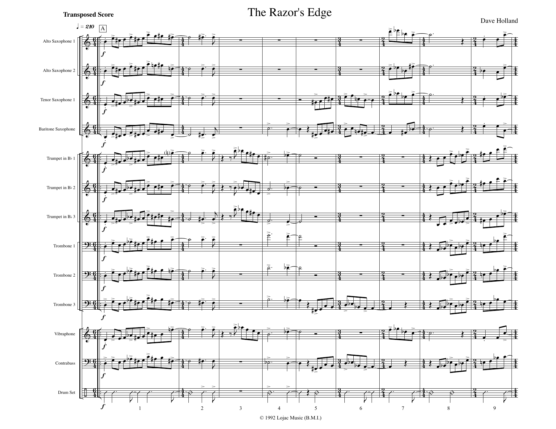The Razors Edge (D.Holland) . TRP — sheet music preview