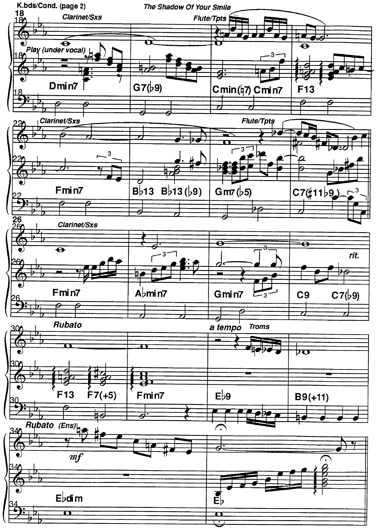 The Shadow Of Your Smile (D.Tanner) F.Sinatra 25 — sheet music preview