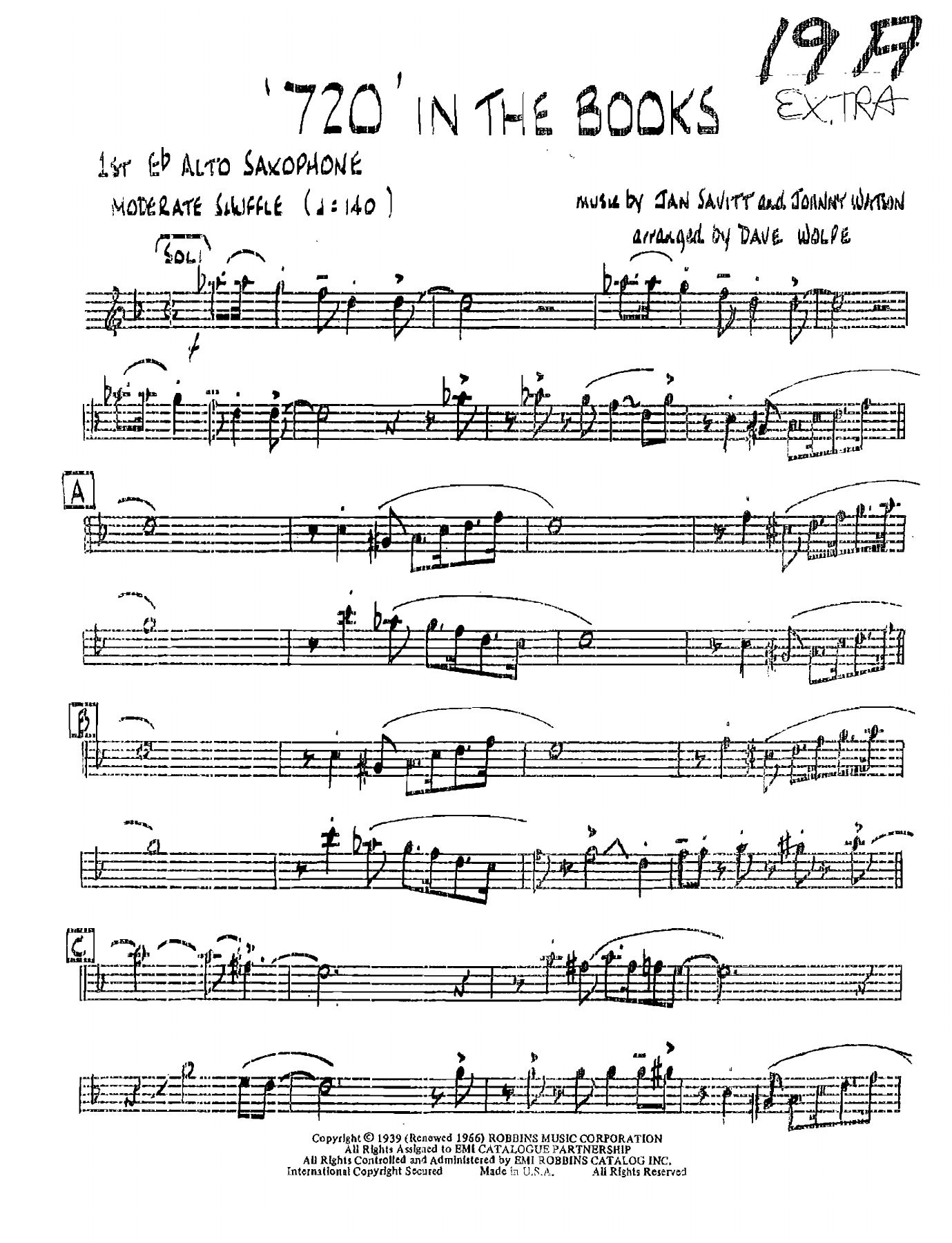 720 In The Books (D.Wolpe) Instrum. — sheet music preview