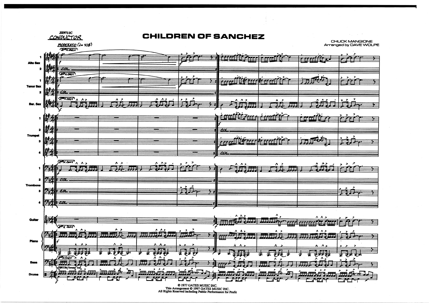 Children Of Sanchez — sheet music preview