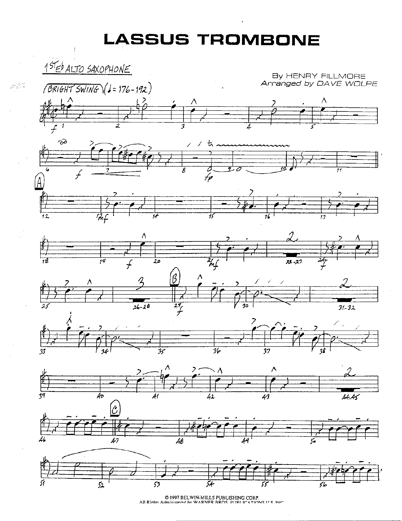Lassus Trombone — sheet music preview