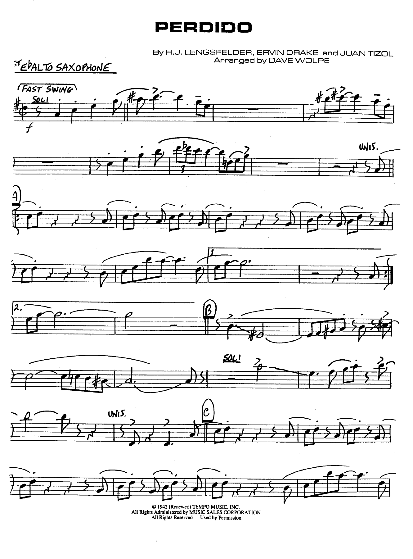 Perdido (D.Wolpe) 1 — sheet music preview