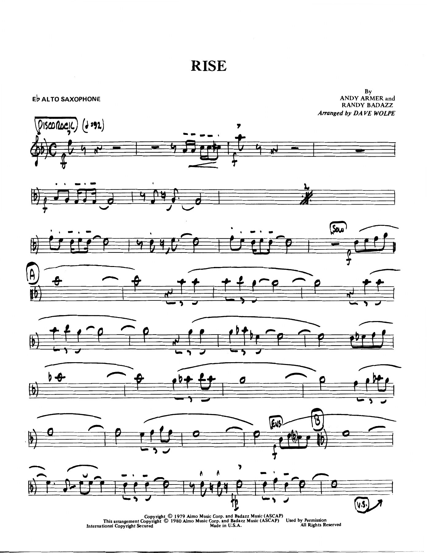 Rise — sheet music preview