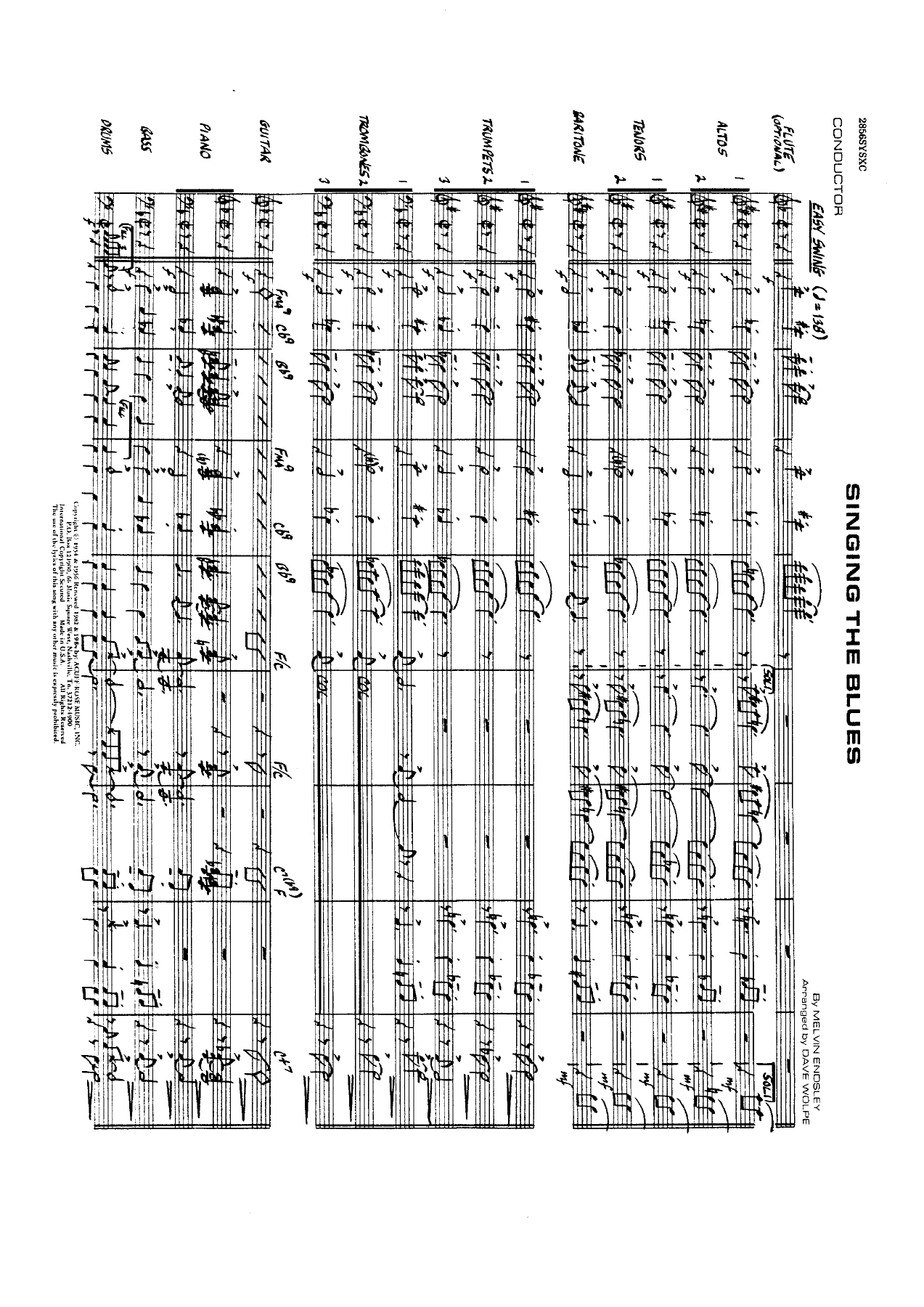 Singin' The Blues — sheet music preview