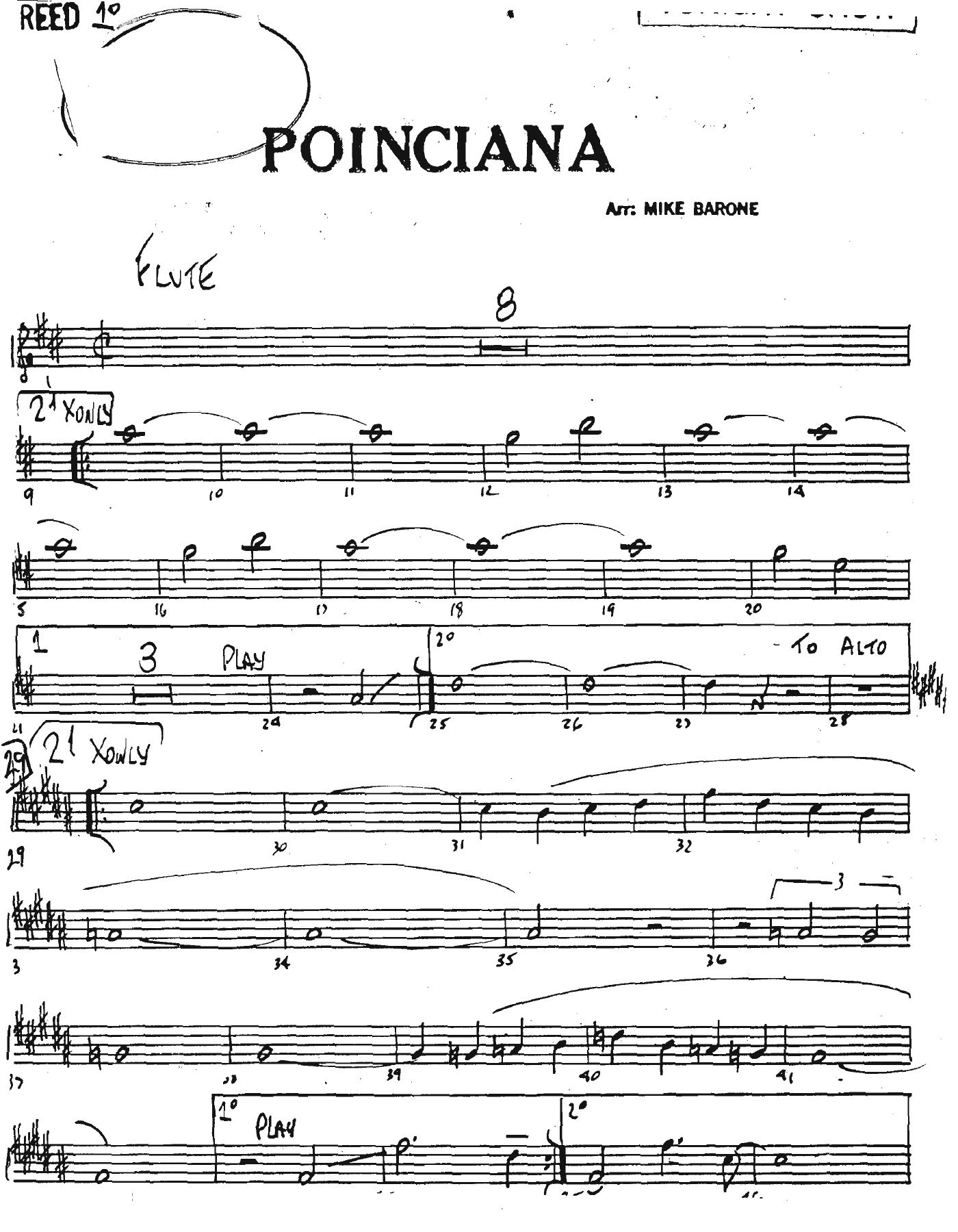 Poinciana (M.Barone )Tonight Show Band — sheet music preview