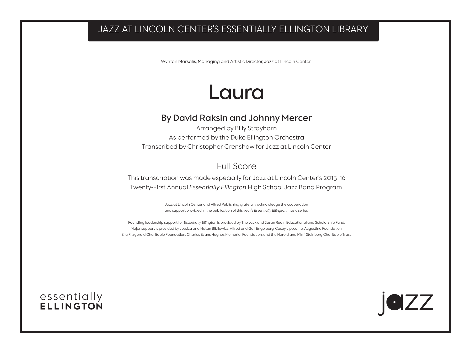 Laura — sheet music preview