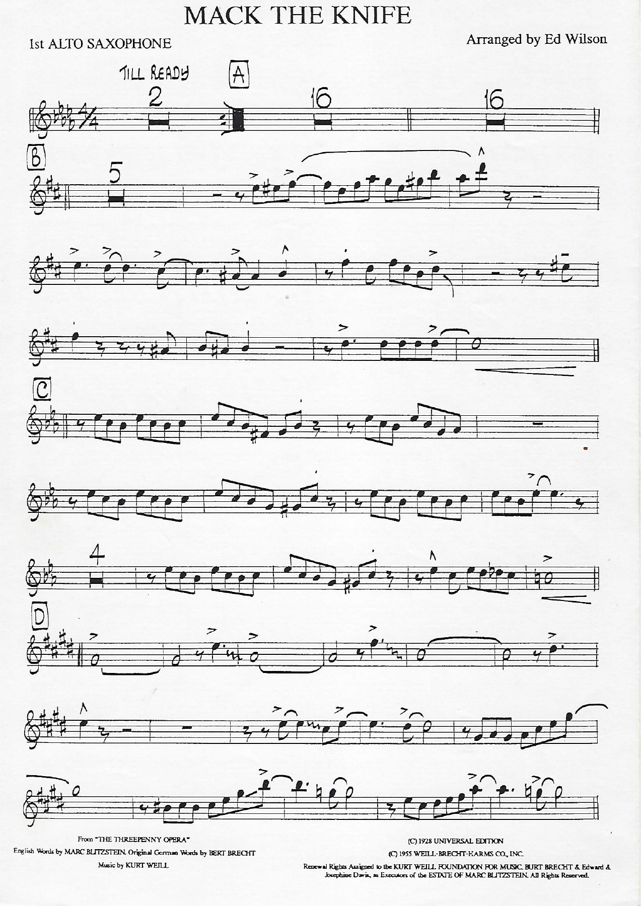 Mack The Knife — sheet music preview