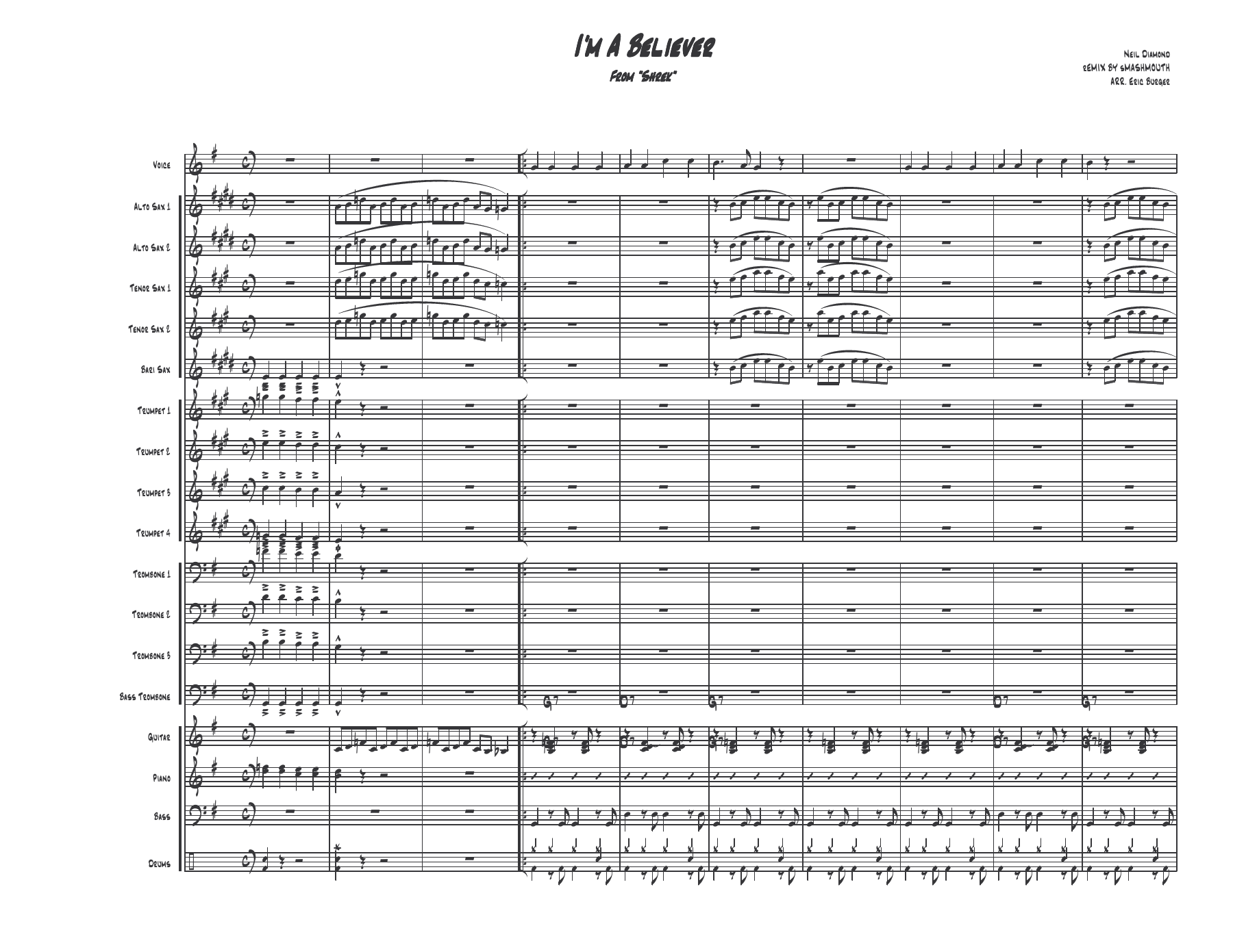 I'm A Believer — sheet music preview
