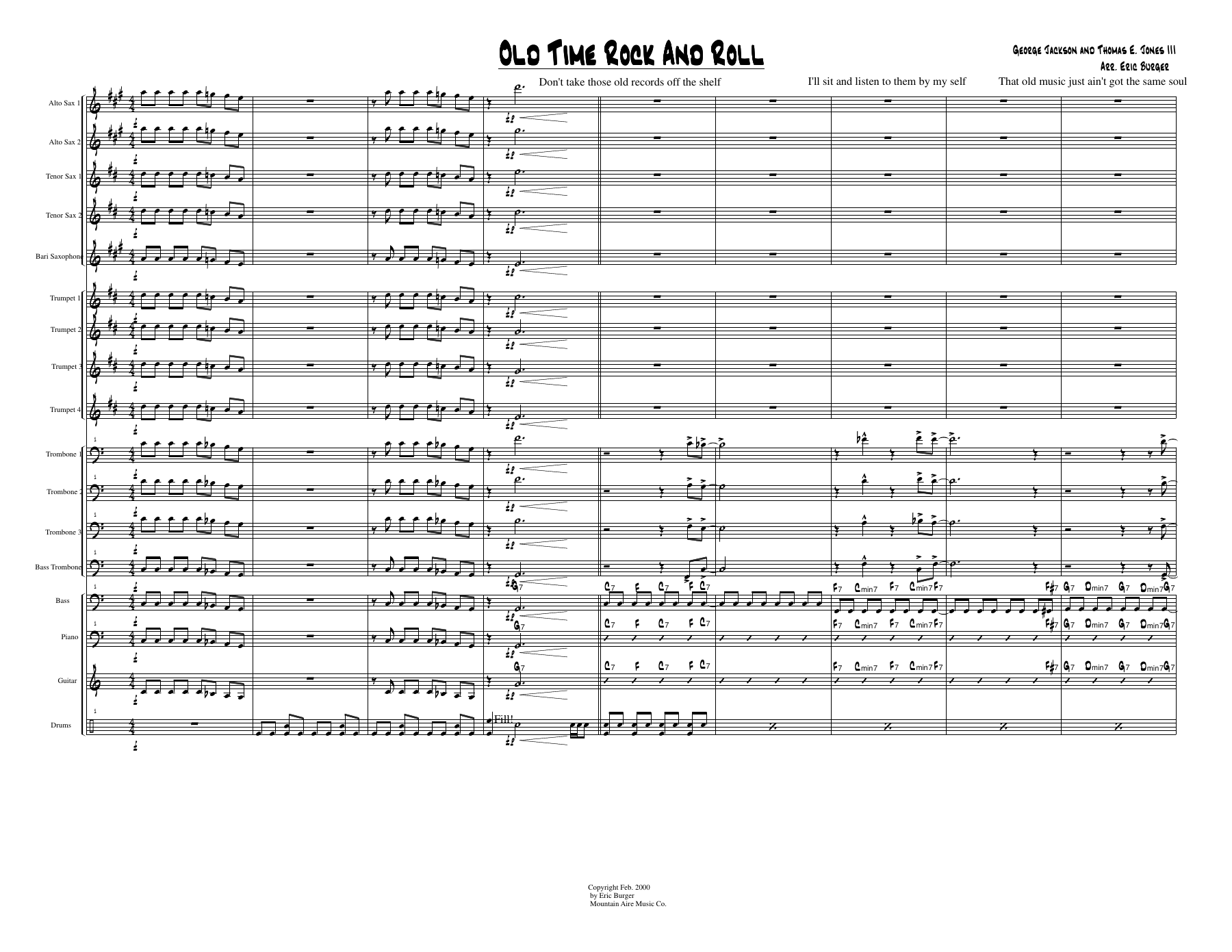 Old Time Rock And Roll — sheet music preview