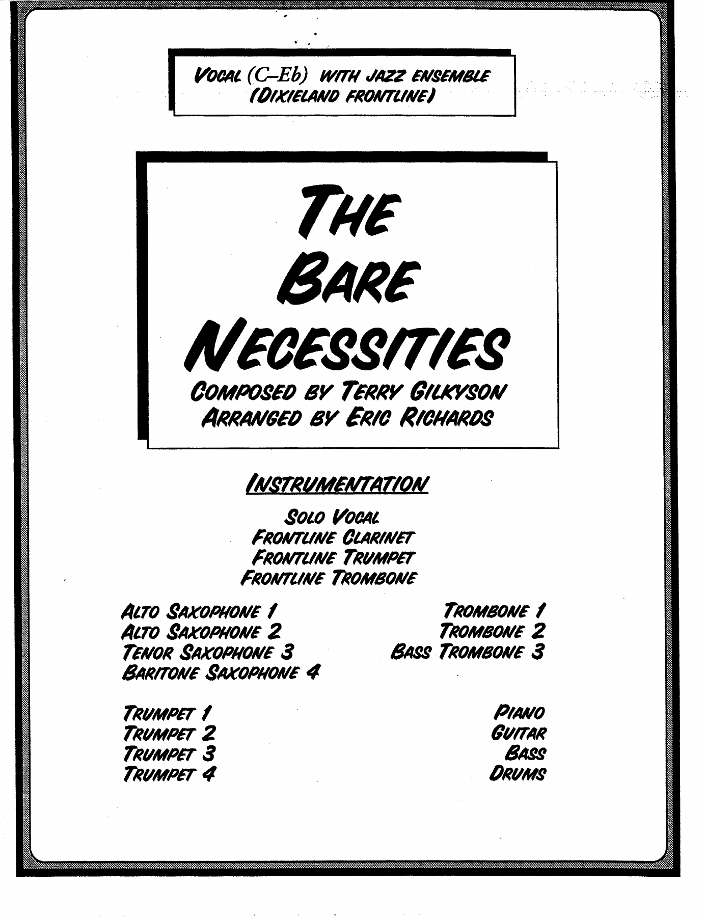 The Bare Necessities — sheet music preview