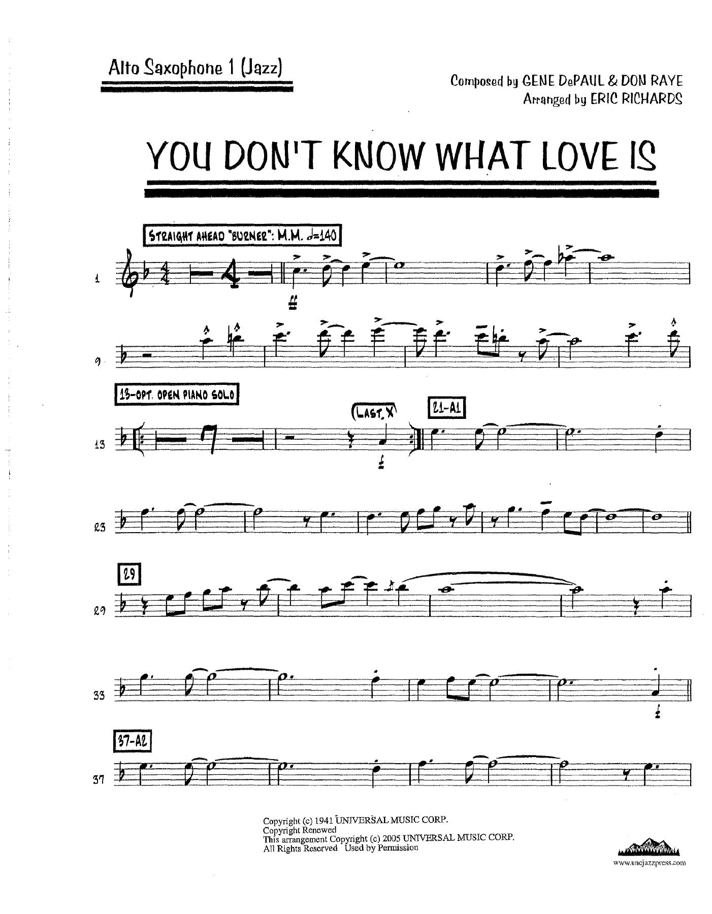You Don't Know What Love Is — sheet music preview