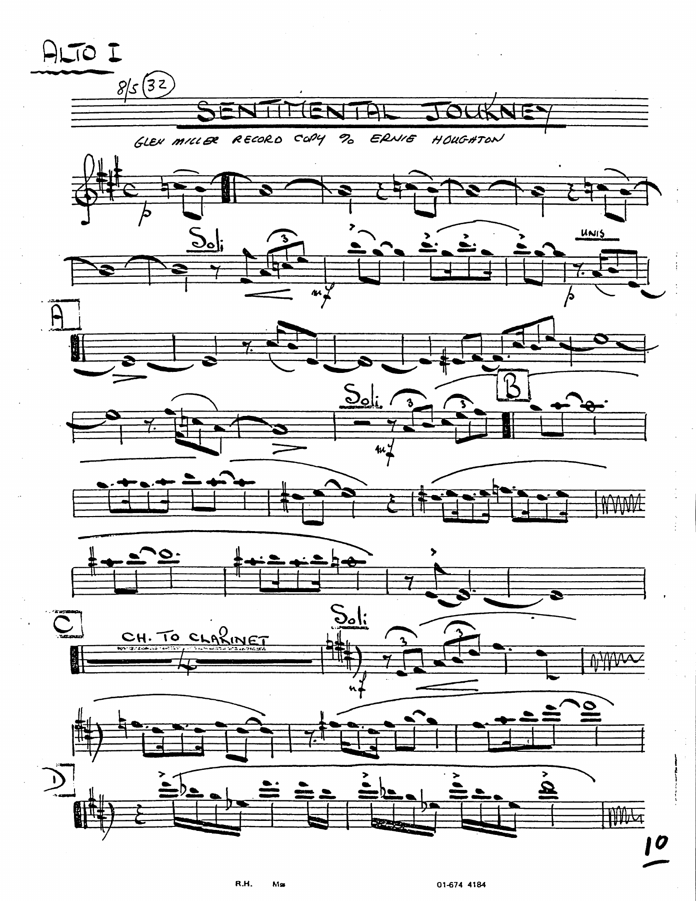 Sentimental Journey — sheet music preview