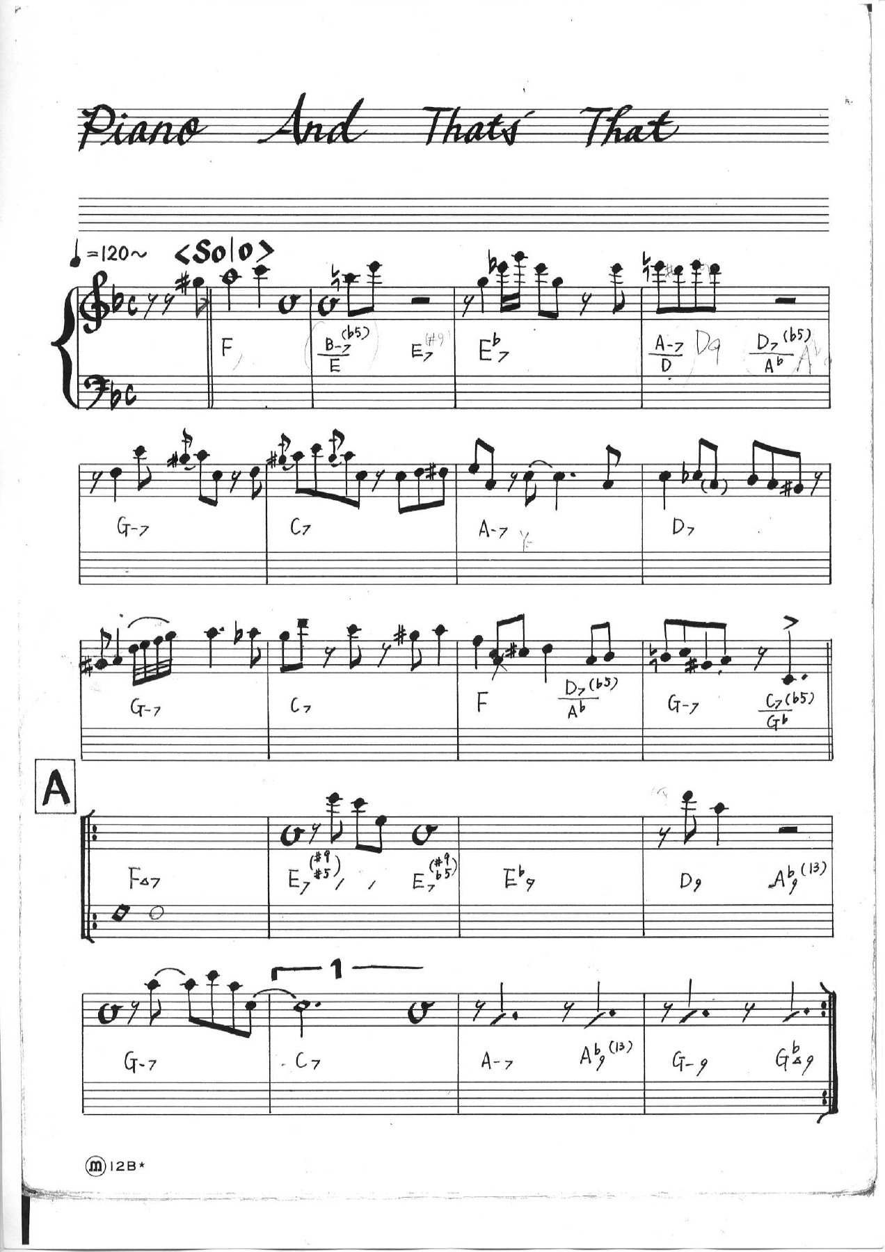 And That's That (E.Wilkins) C.Basie — sheet music preview