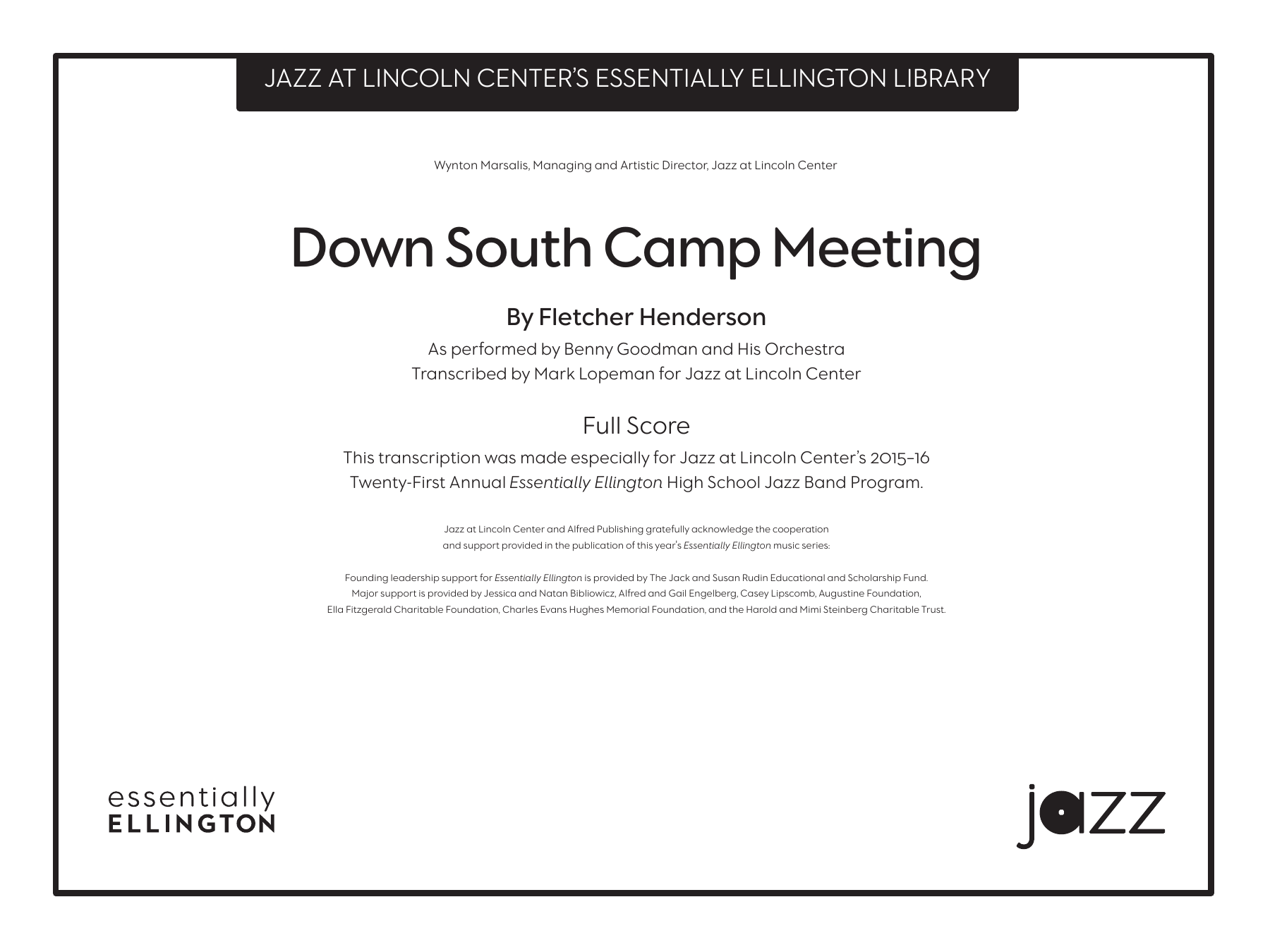 Down South Camp Meeting (F.Henderson) 4 Arr — sheet music preview