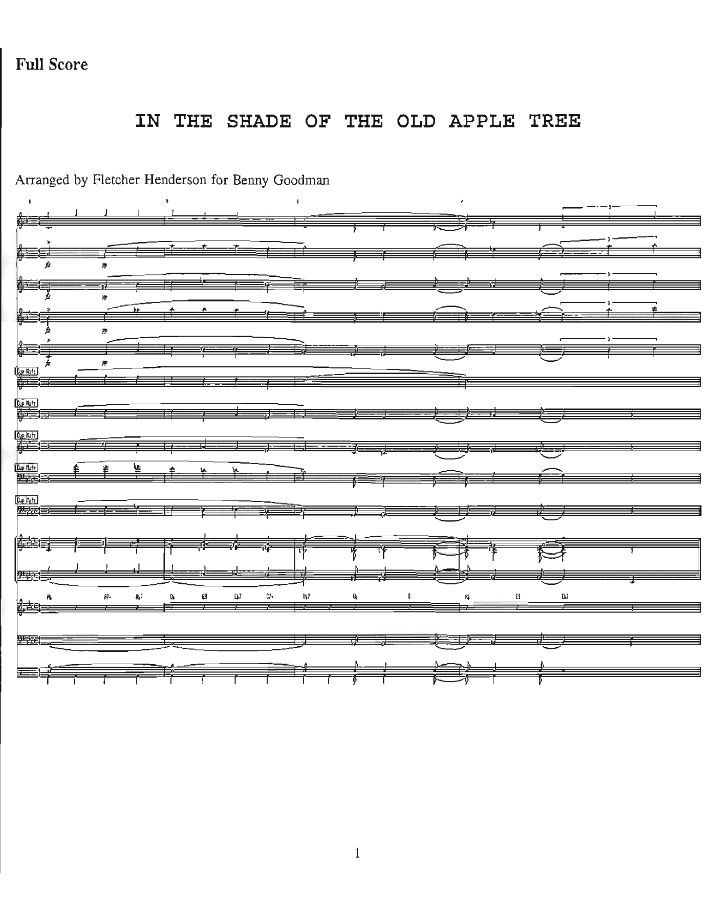 In The Shade Of The Old Apple Tree — sheet music preview