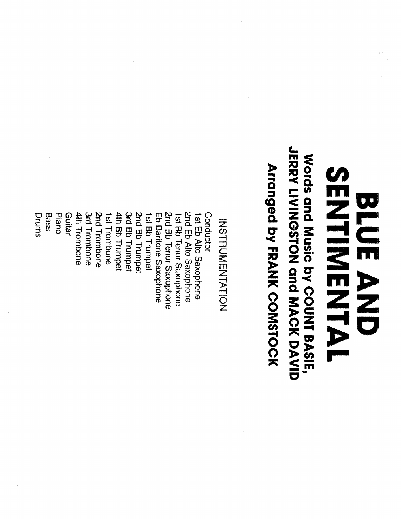 Blue And Sentimental — sheet music preview