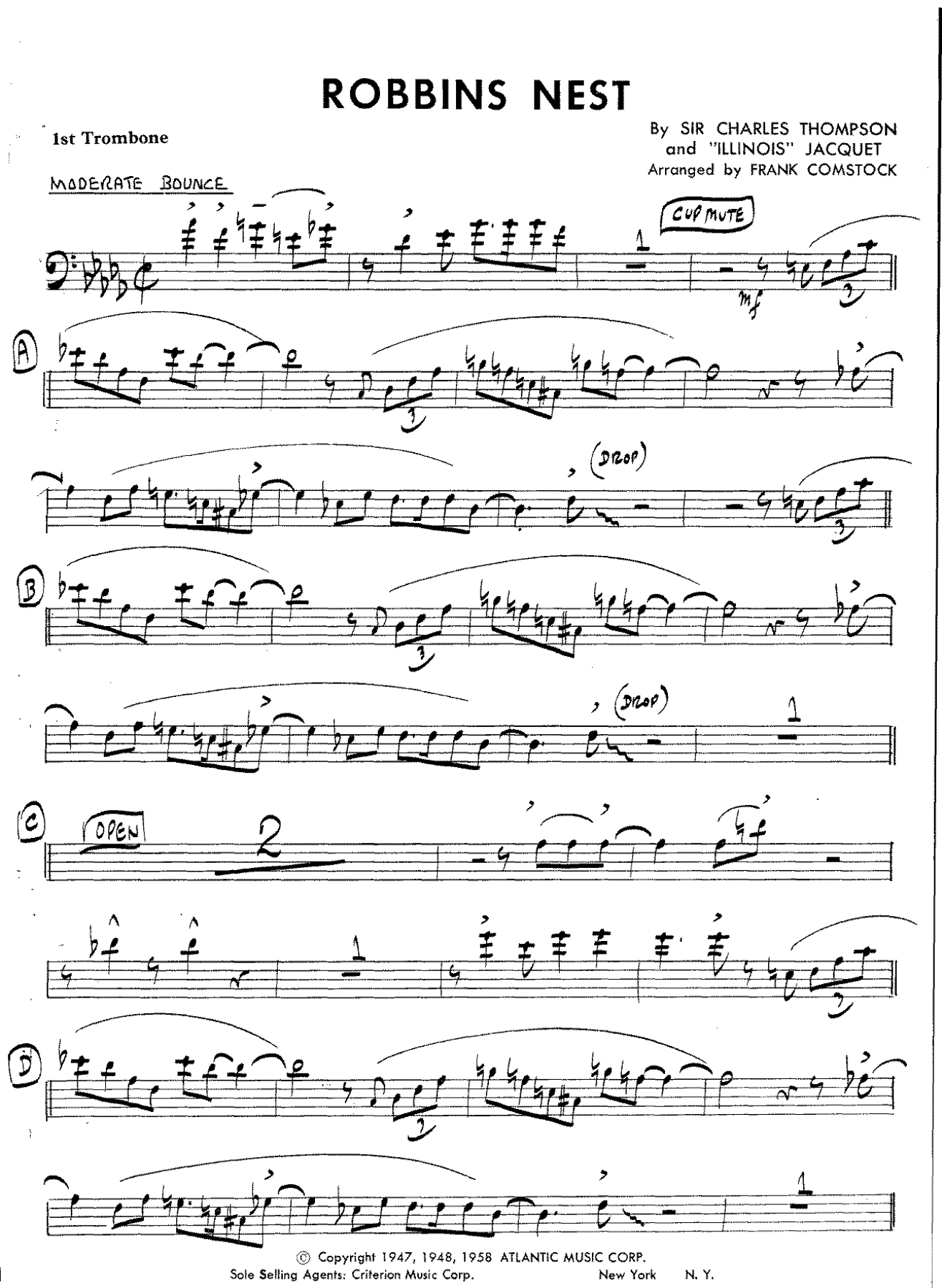 Robbin's Nest — sheet music preview