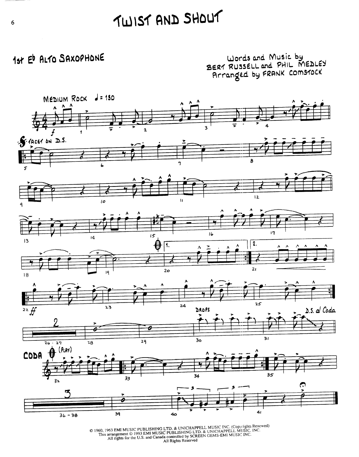 Twist And Shout — sheet music preview