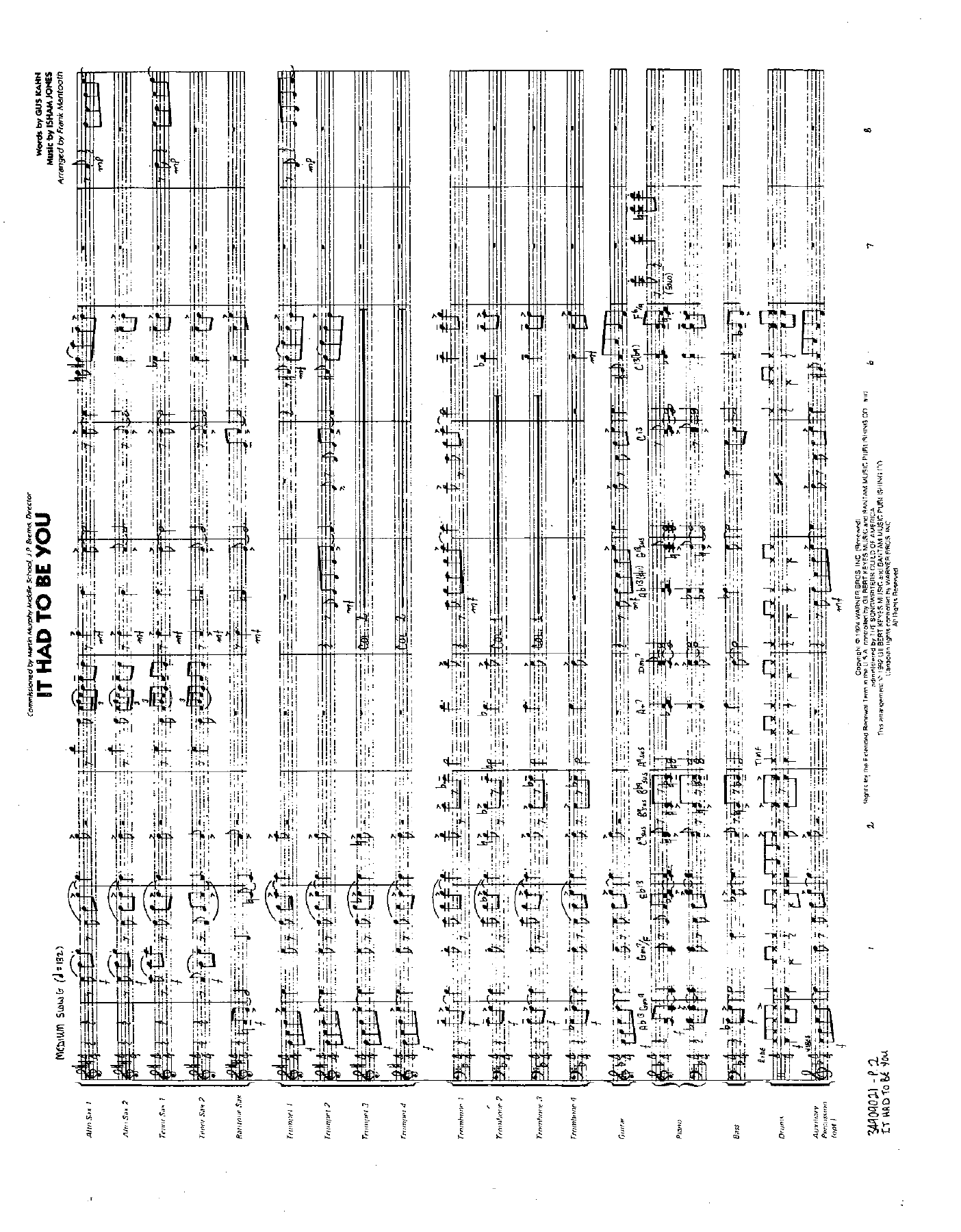 It Had To Be You — sheet music preview