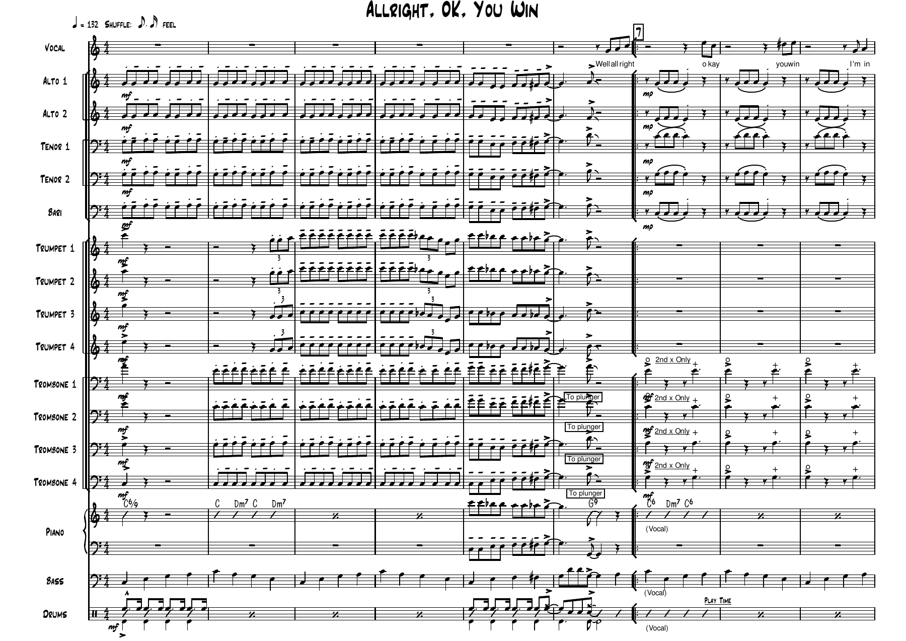 Alright,Ok,You Win (C.Basie) Voc — sheet music preview