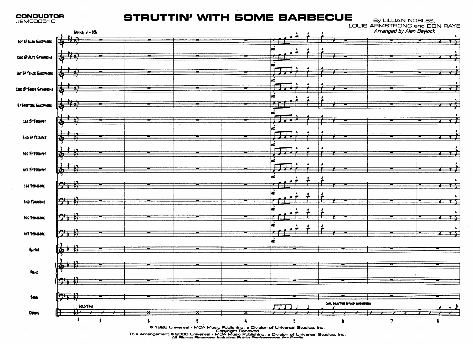 Struttin' With Some Barbecue (A.Baylock) Trp — Big Band sheet music by Alan Baylock | Jazz Standard