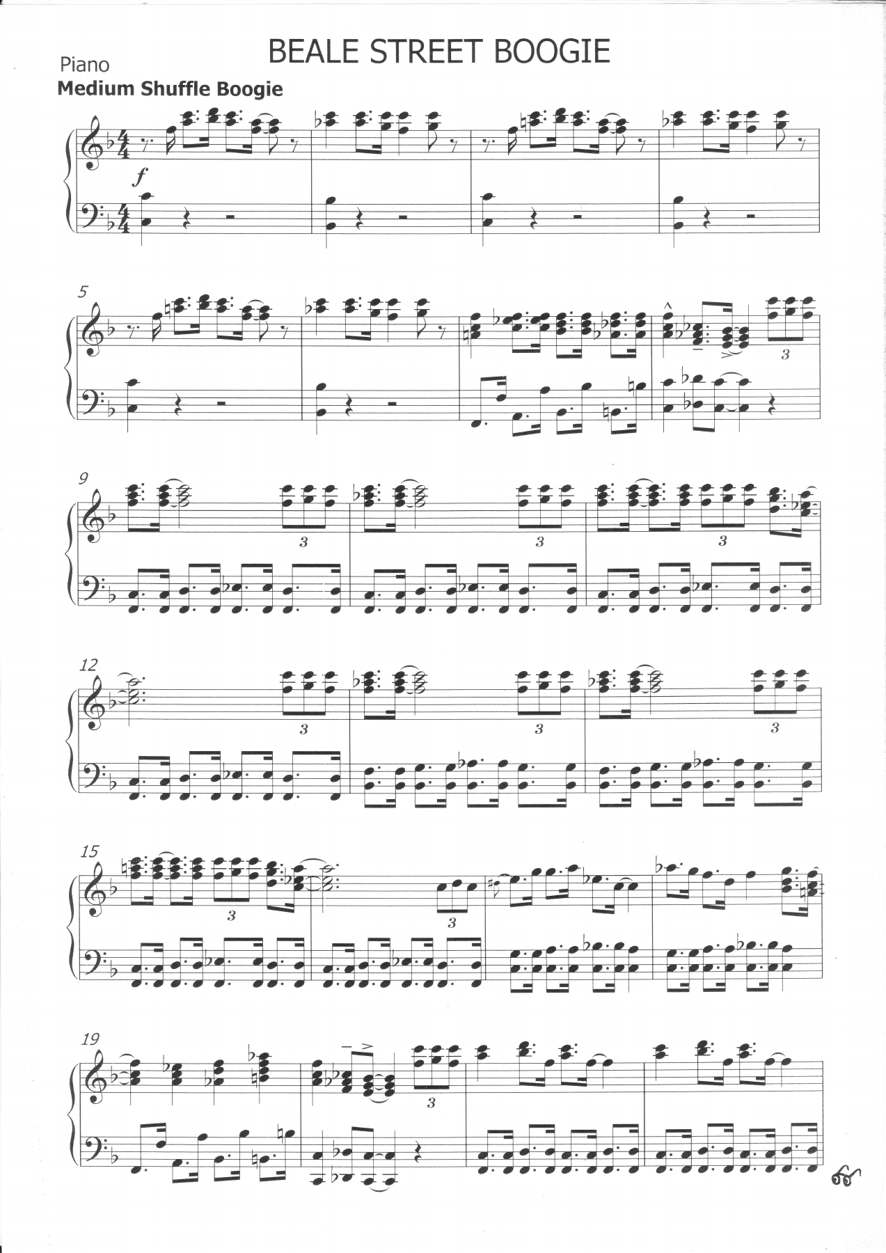 Beale Street Boogie — sheet music preview