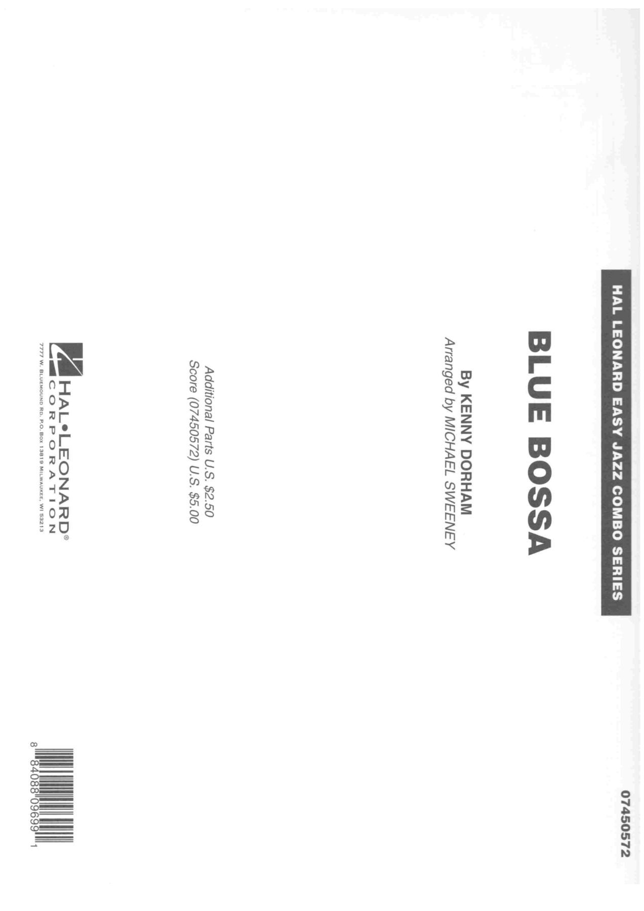 Blue Bossa — sheet music preview