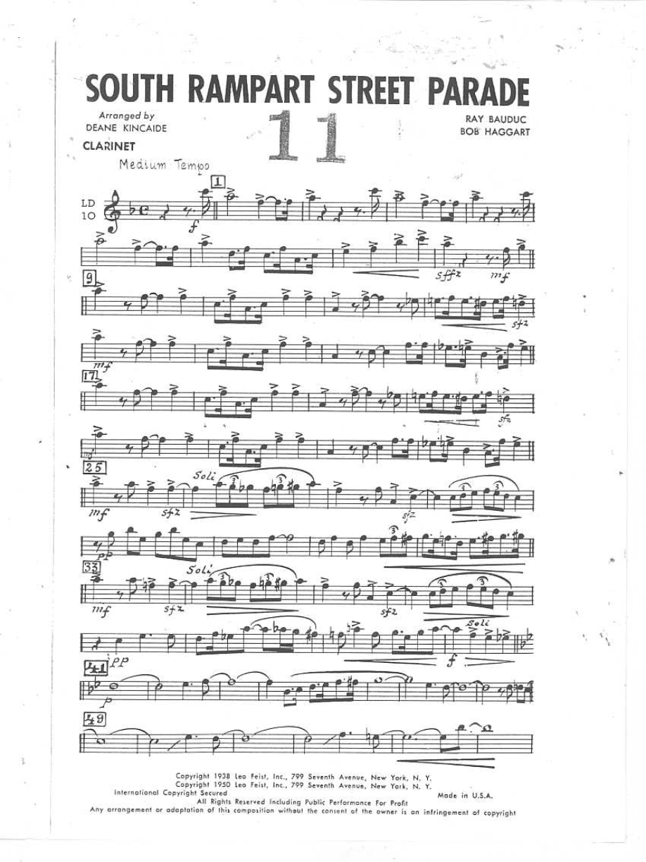 South Rampart Street Parade B.Haggart — sheet music preview