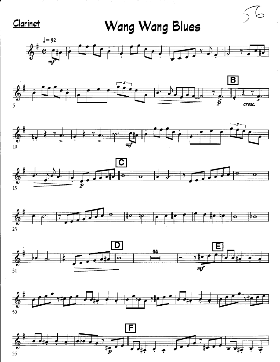 Wang Wang Blues — sheet music preview