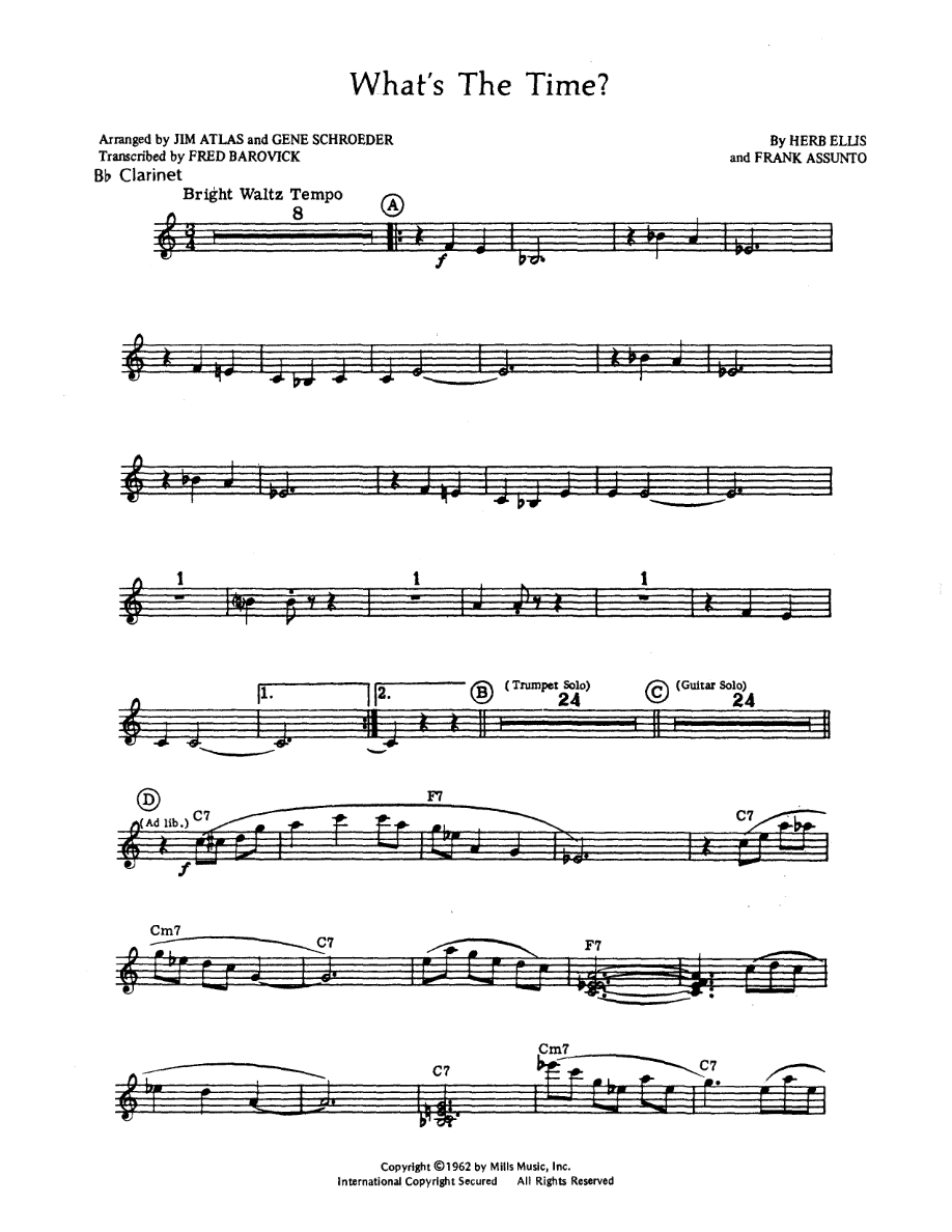 What's The Time — sheet music preview