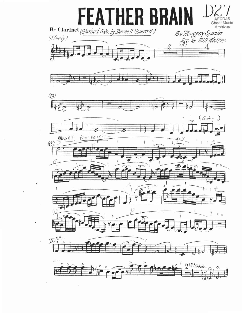 Feather Brain — sheet music preview