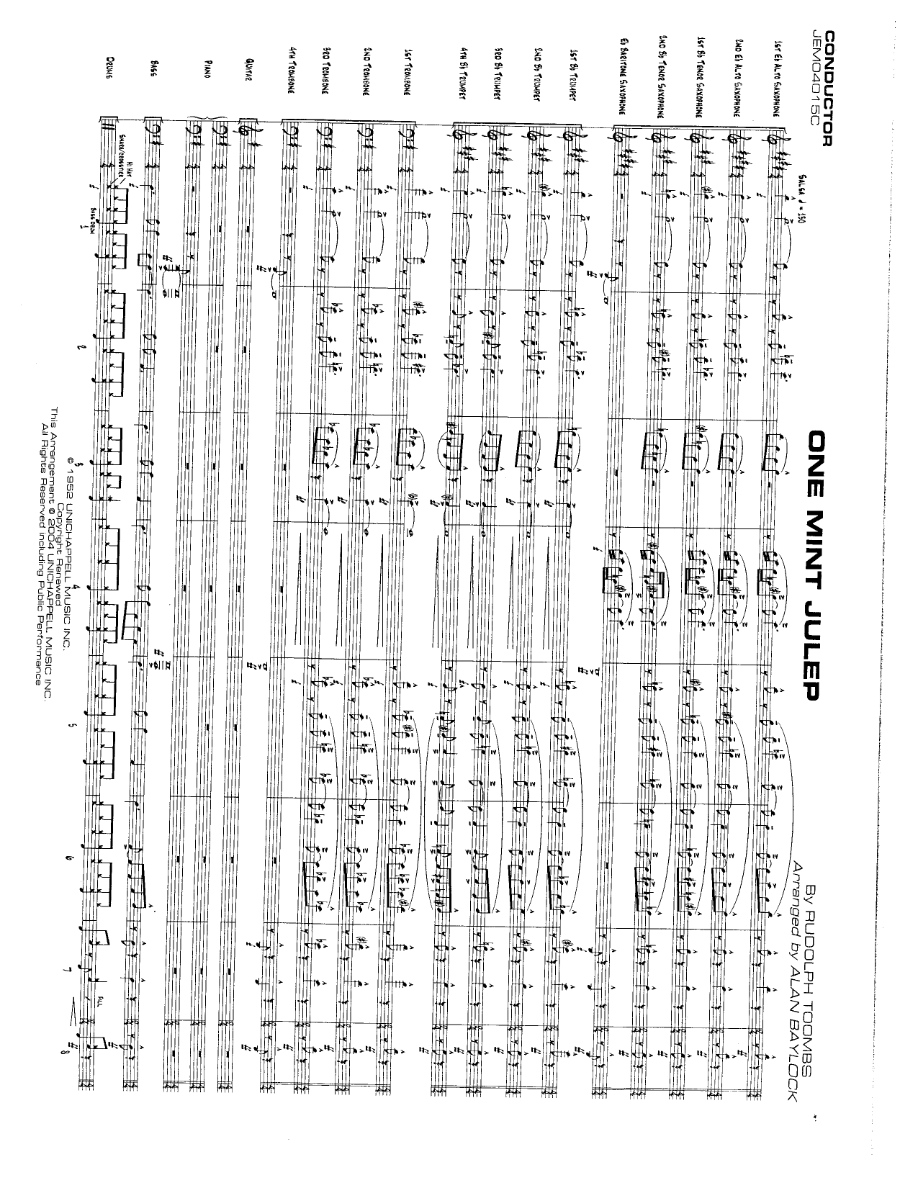 One Mint Julep (A.Baylock) MP3 — sheet music preview
