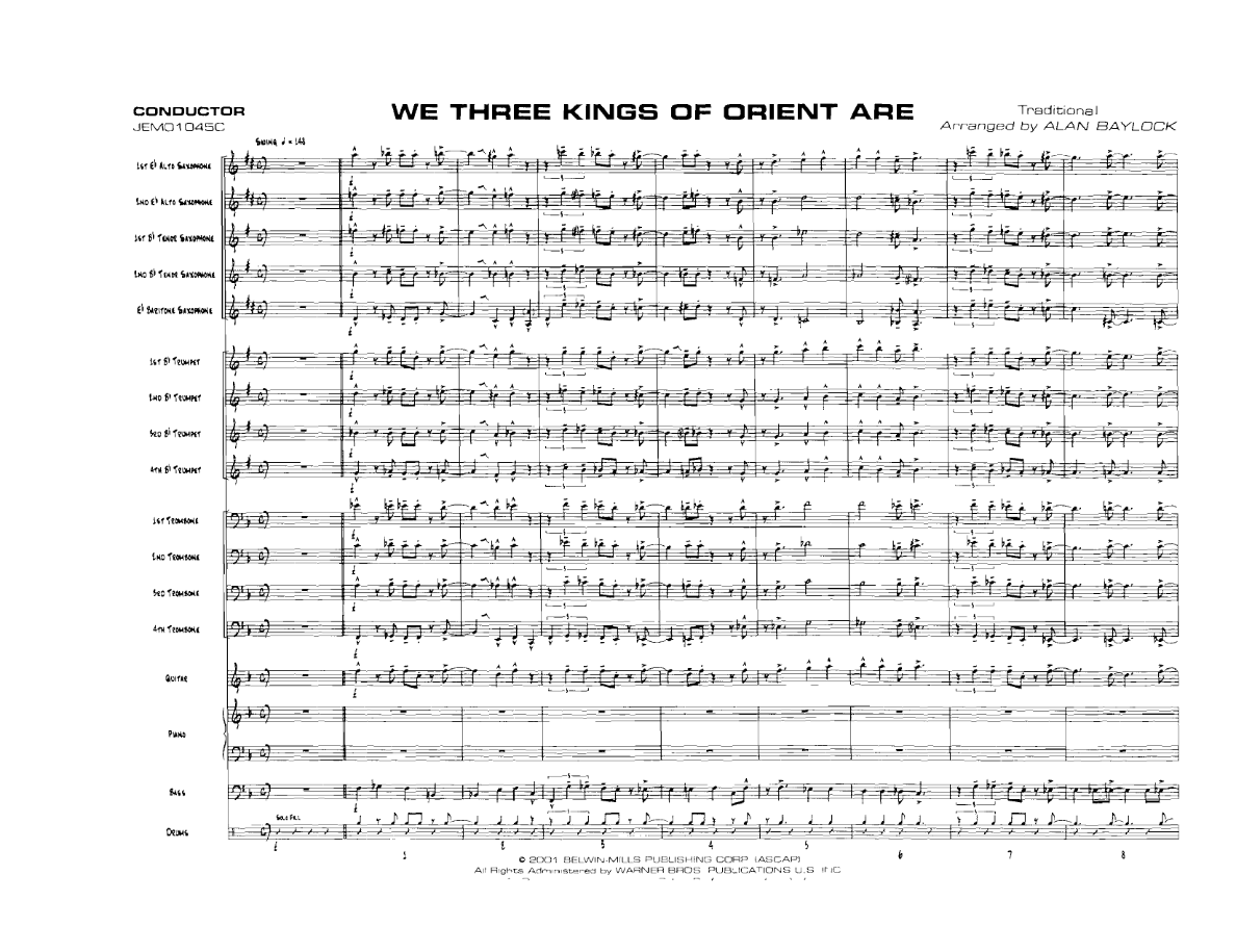 We Three Kings Of Orient Are — sheet music preview