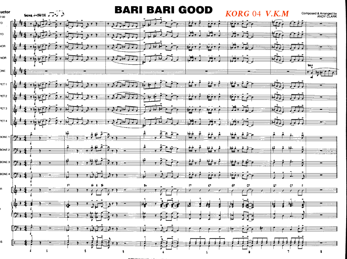 Bari Bari Good (A.Clark) — sheet music preview