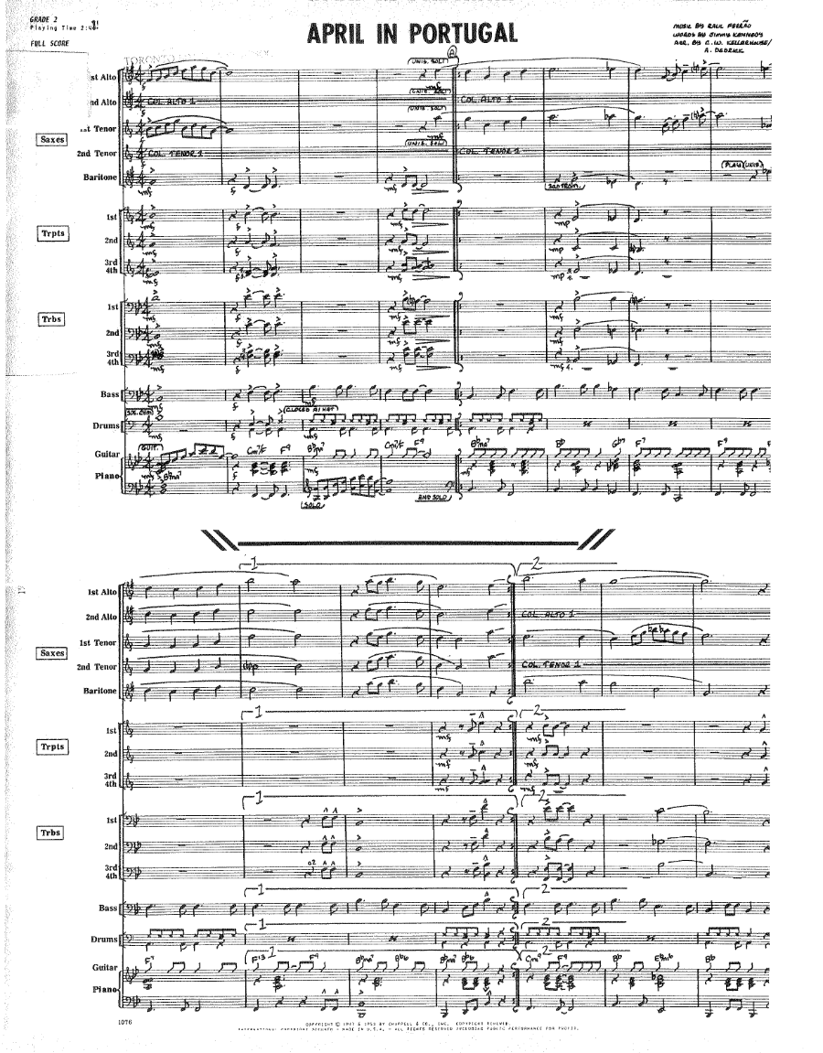 April In Portugal — sheet music preview