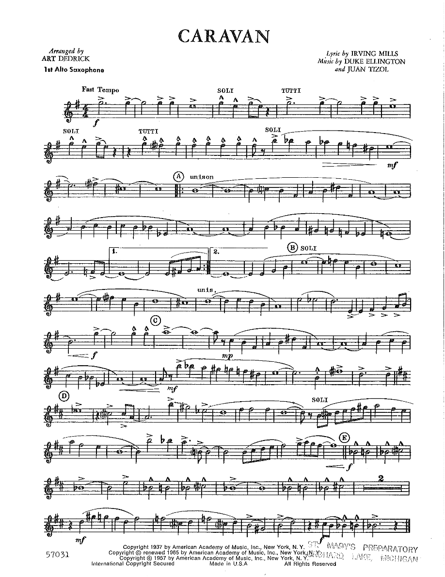 Caravan — sheet music preview