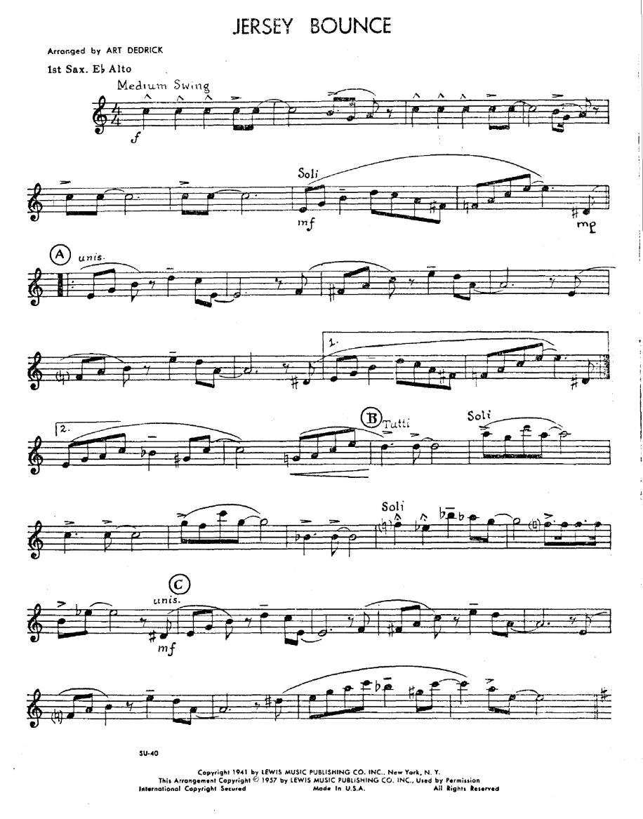Jersey Bounce — sheet music preview