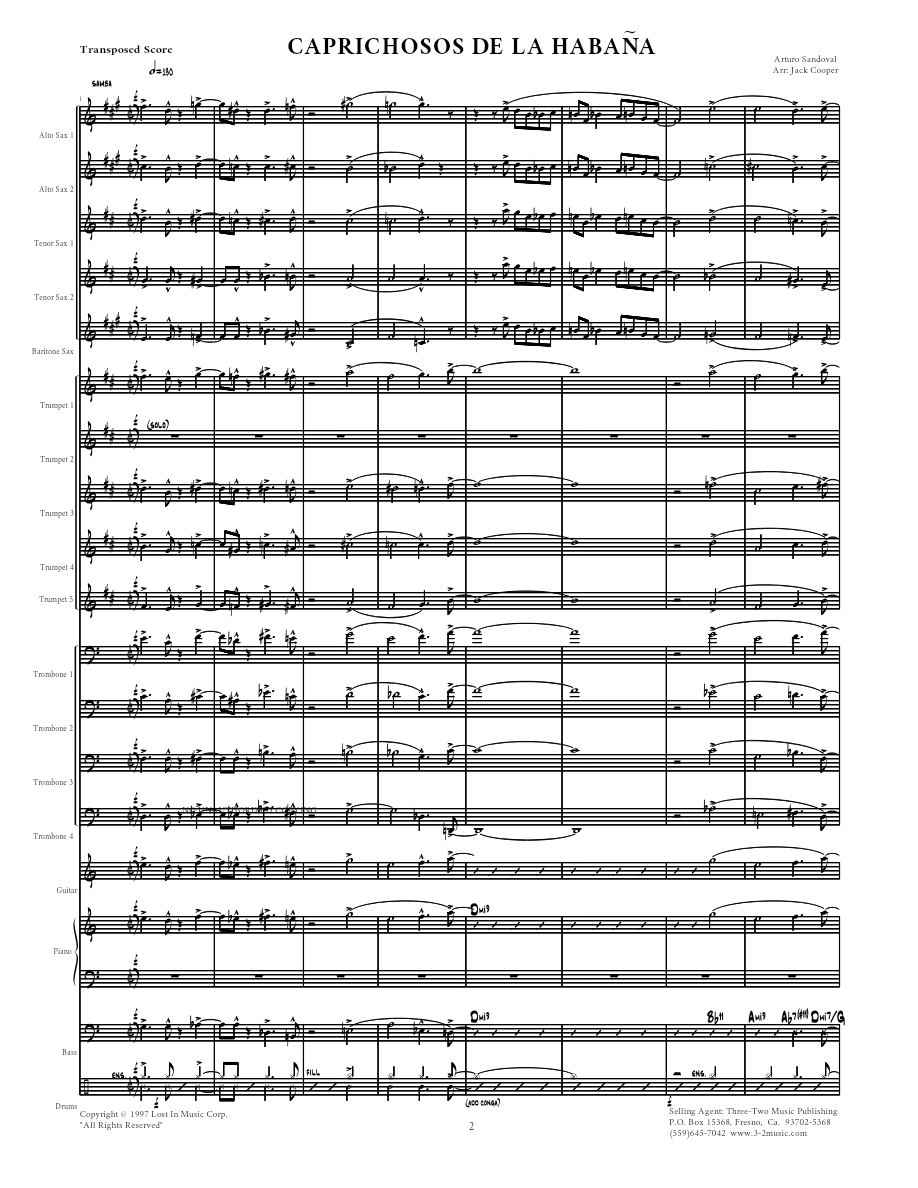 Caprichosos De La Habana (J.Cooper) A.Sandoval — sheet music preview