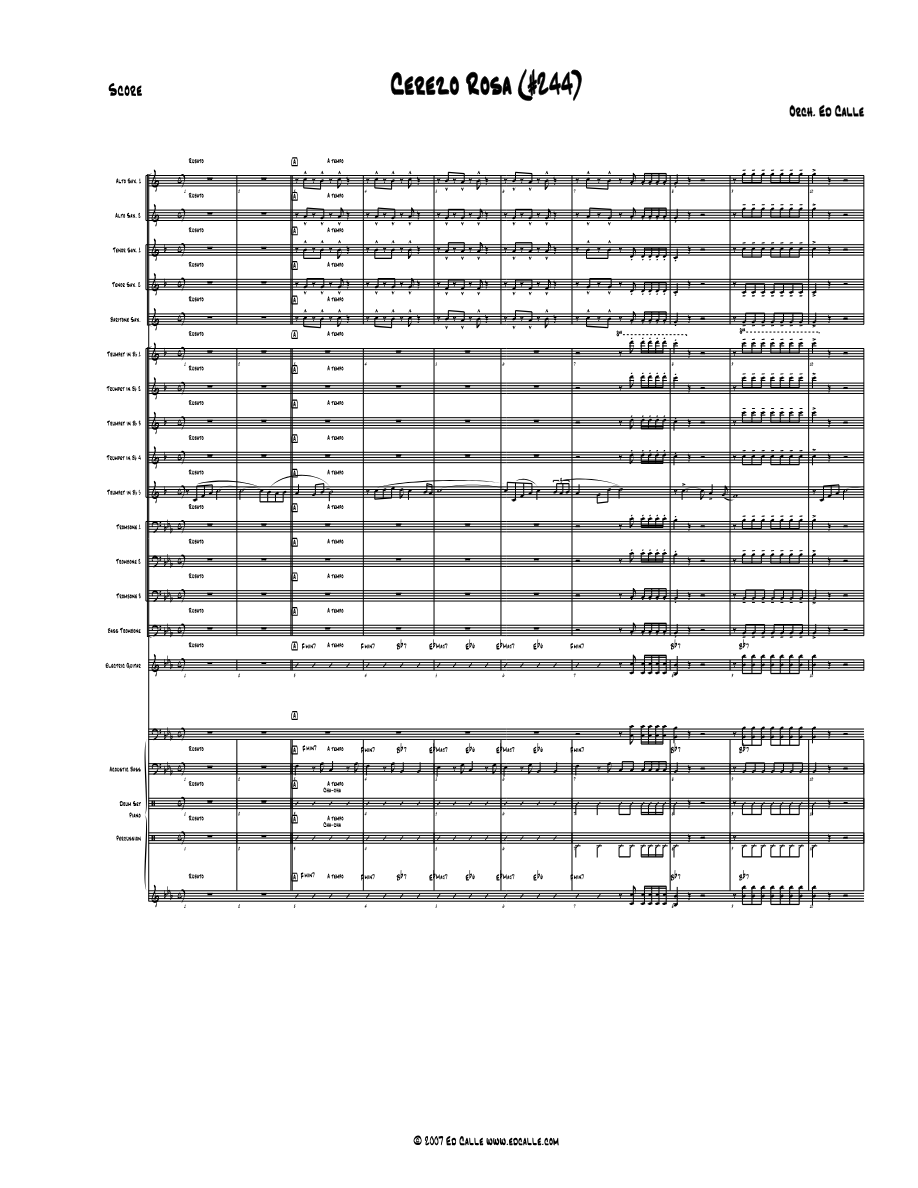 Cerezo Rosa — sheet music preview