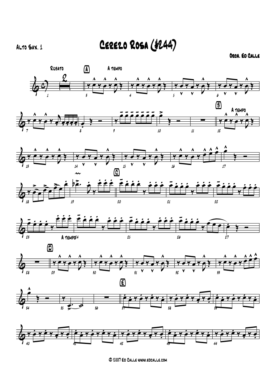 Cherry Pink and Apple Blossom White — sheet music preview