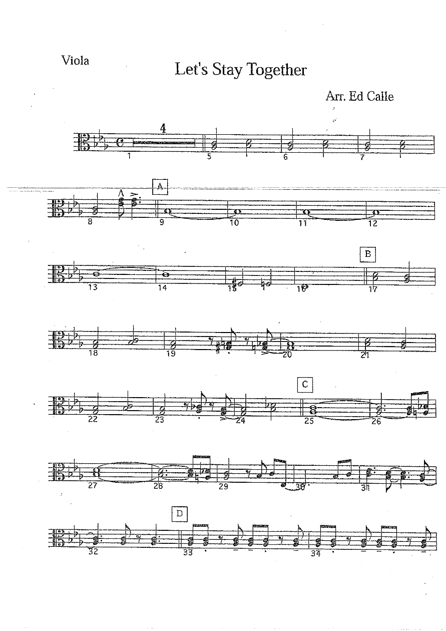 Let's Stay Together — sheet music preview