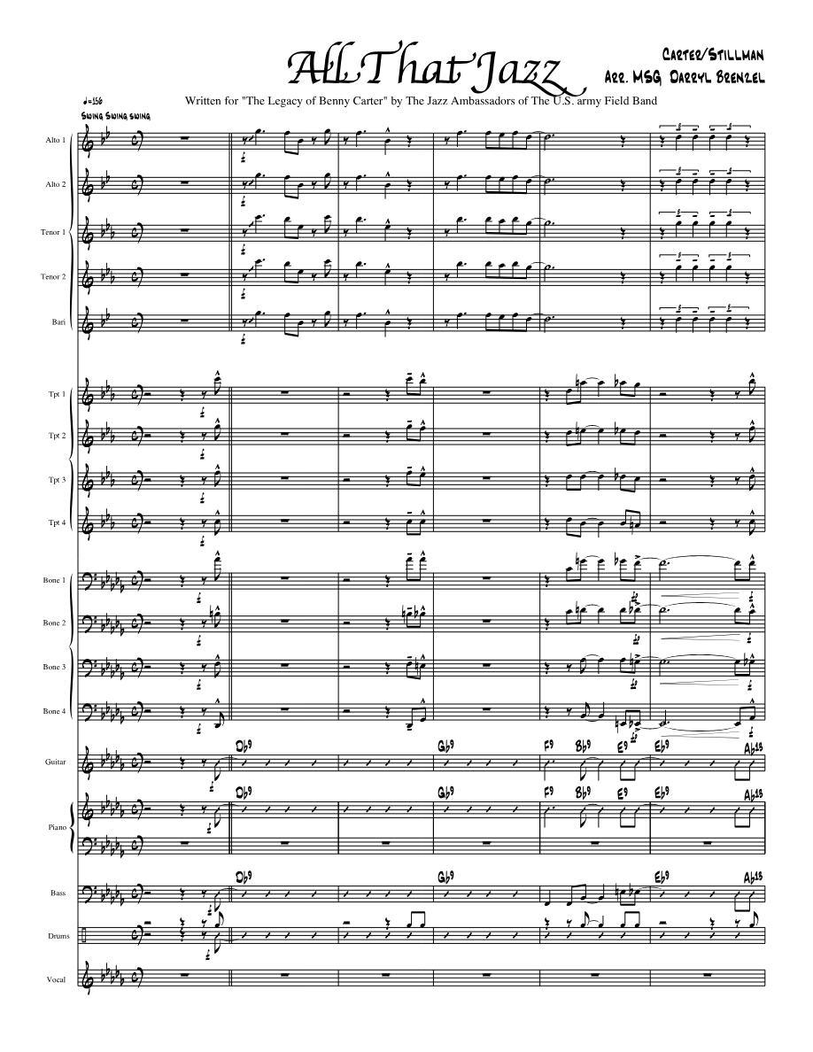 All That Jazz (Darryl Brenzel) B.Carter — sheet music preview