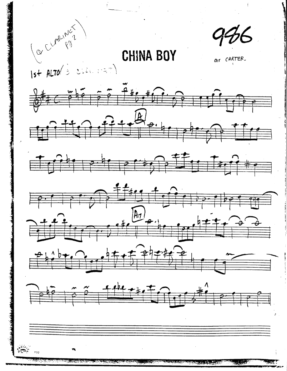 China Boy — sheet music preview