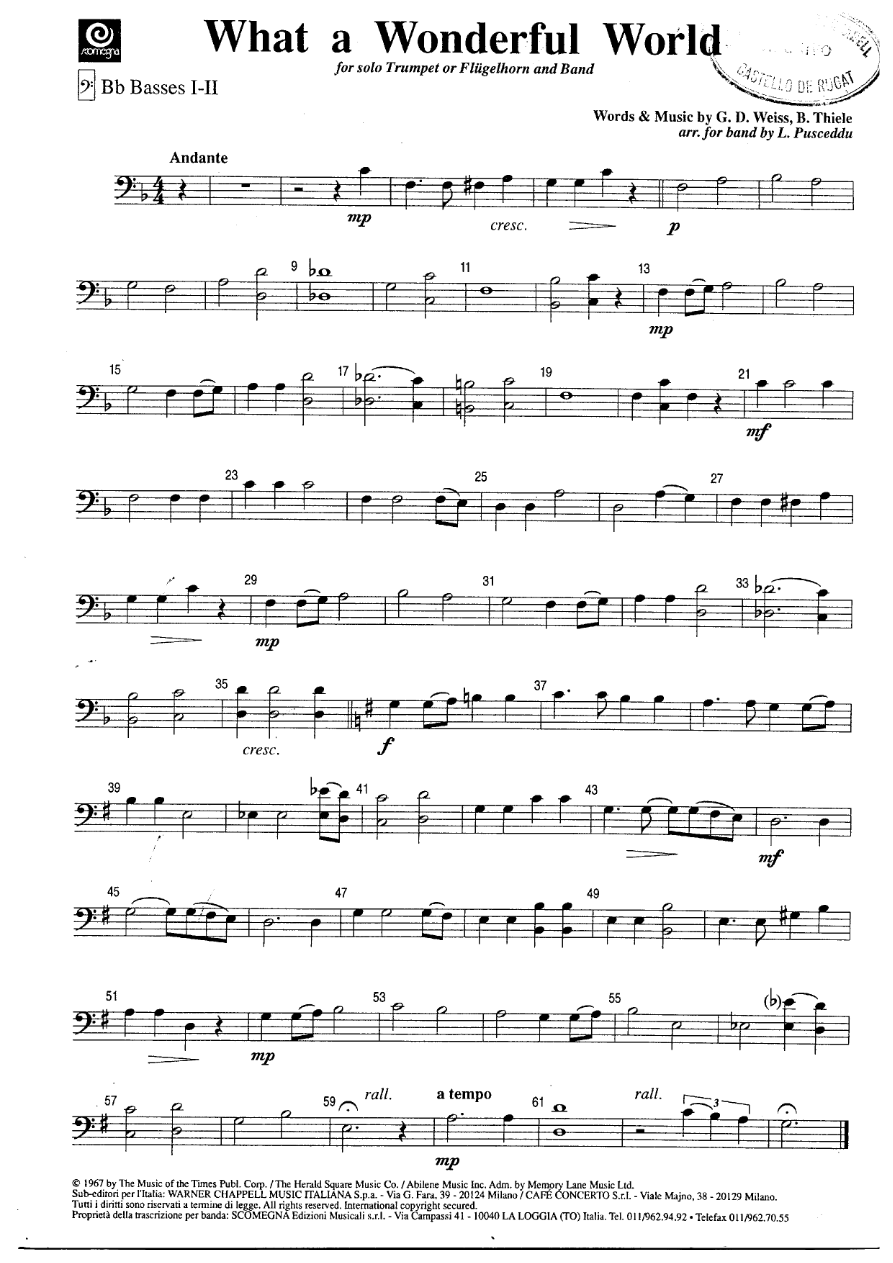 What A Wonderful World — sheet music preview
