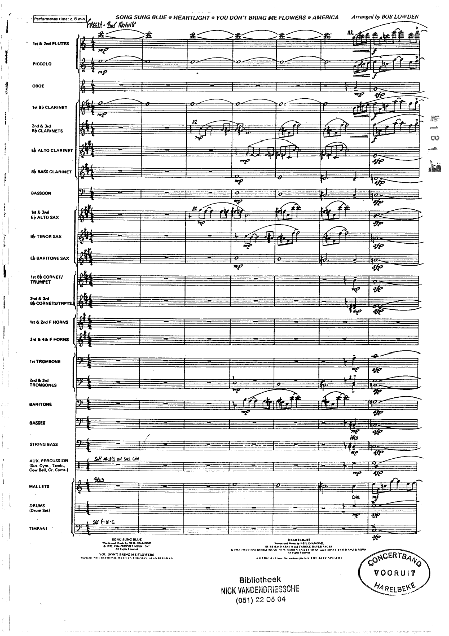 Neil Diamond In Concert — sheet music preview